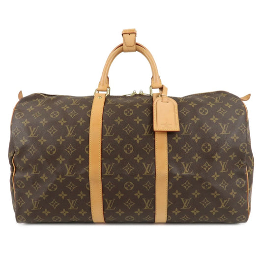 LOUIS VUITTON Keepall 50 Monogram Weekend Boston Travel Bag