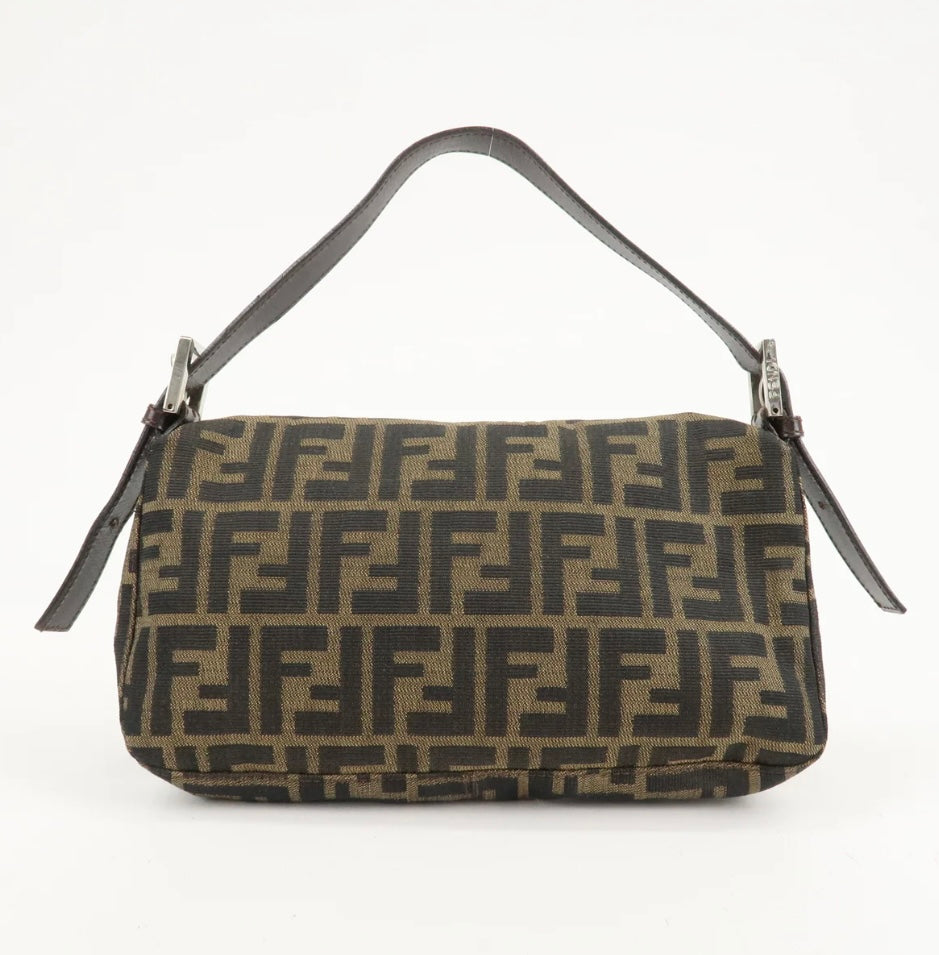 FENDI Baguette Canvas FF Monogram Shoulderbag