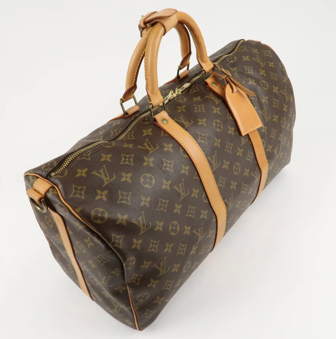 LOUIS VUITTON Keepall 50 Bandouliere Monogram Weekend Boston Travel Bag