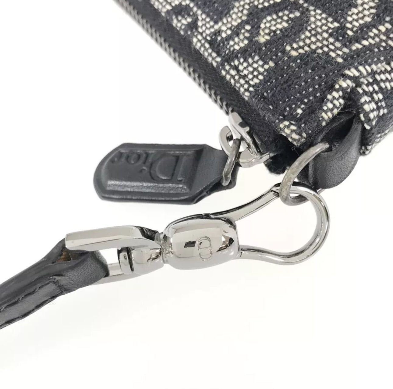 Dior Mini Sadel Canvas Navy Monogram skuldertaske