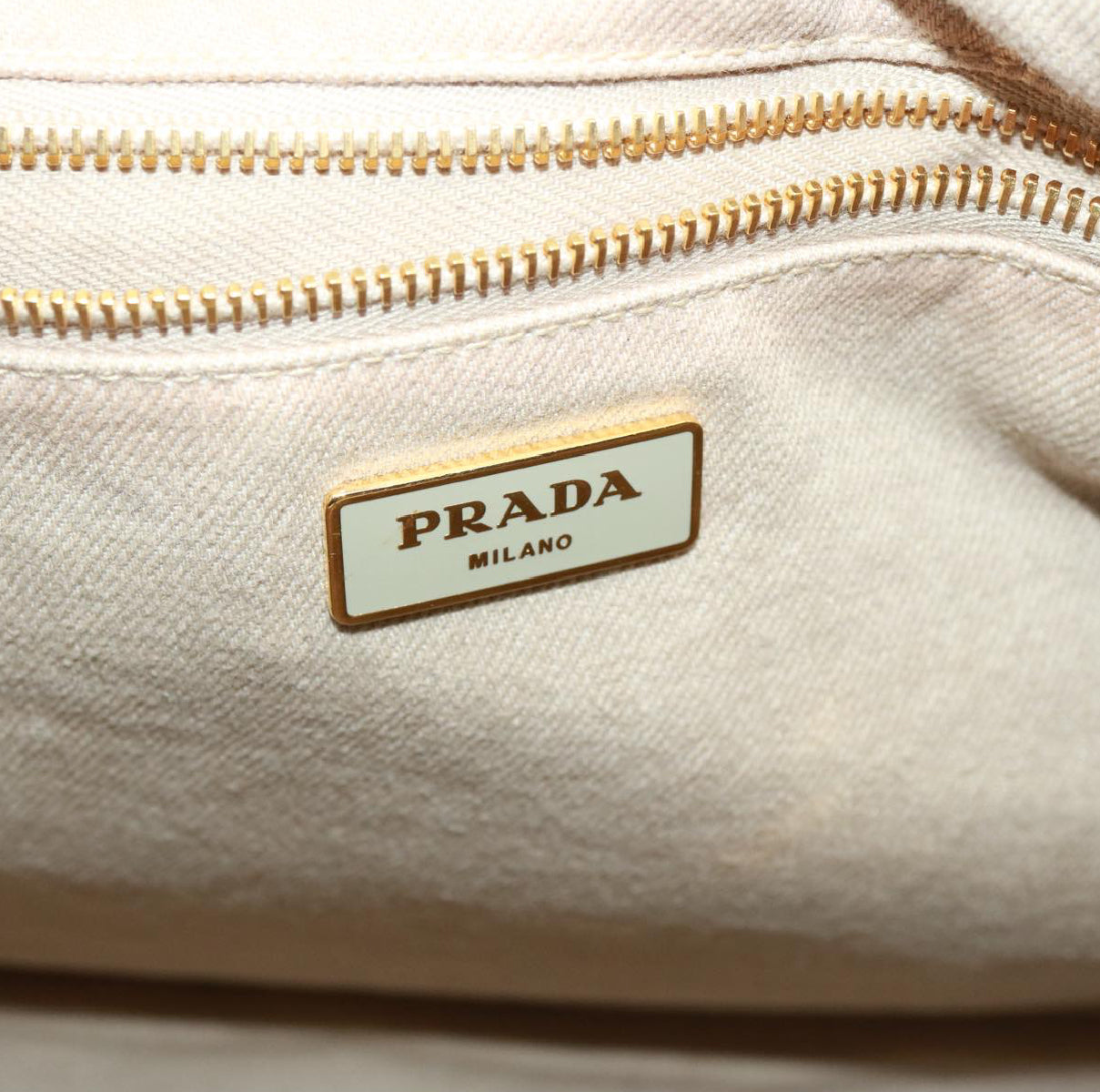 Prada Canapa Large Canvas Handbag