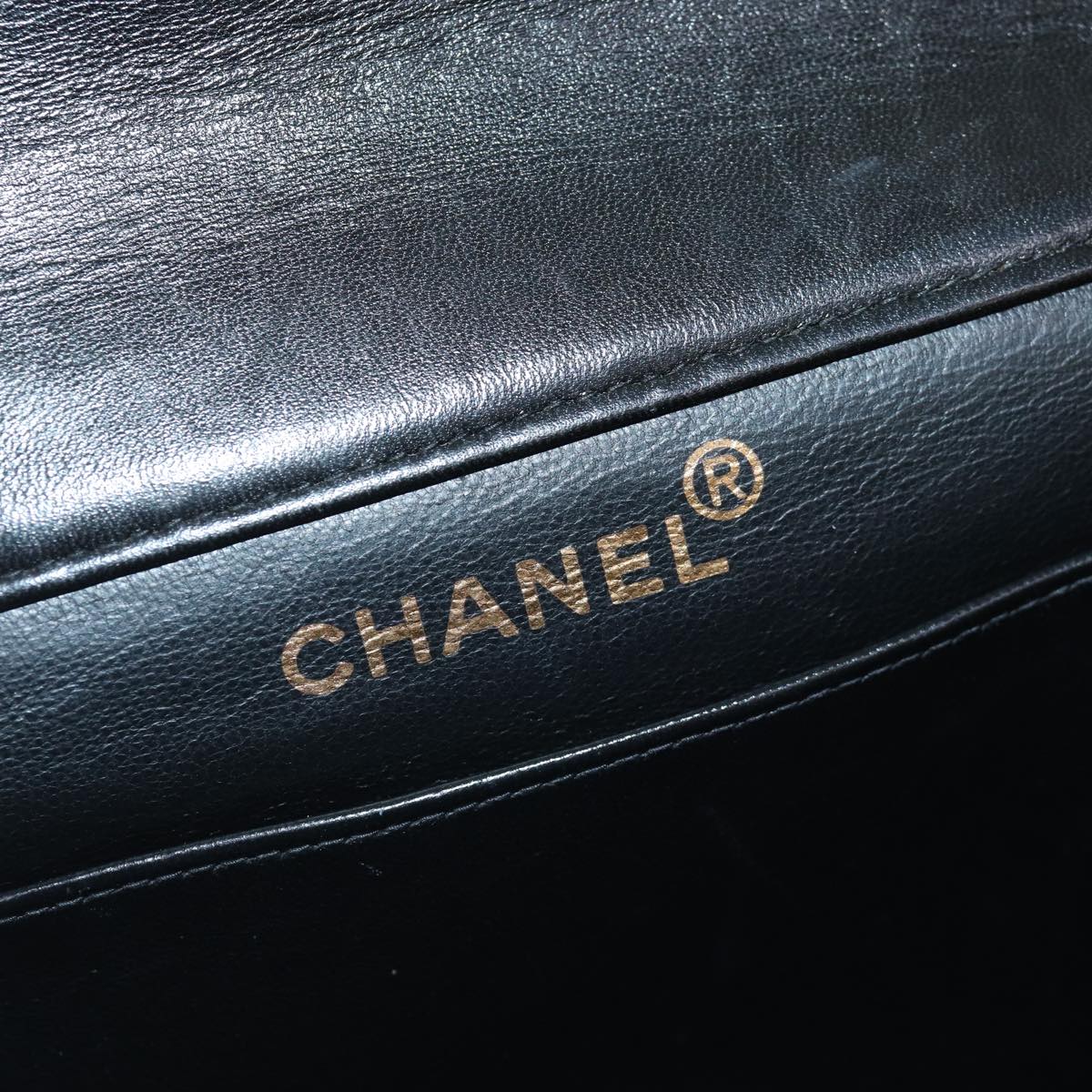 CHANEL Large Black Quilted Double Sided Flap Lambskin Shoulderbag