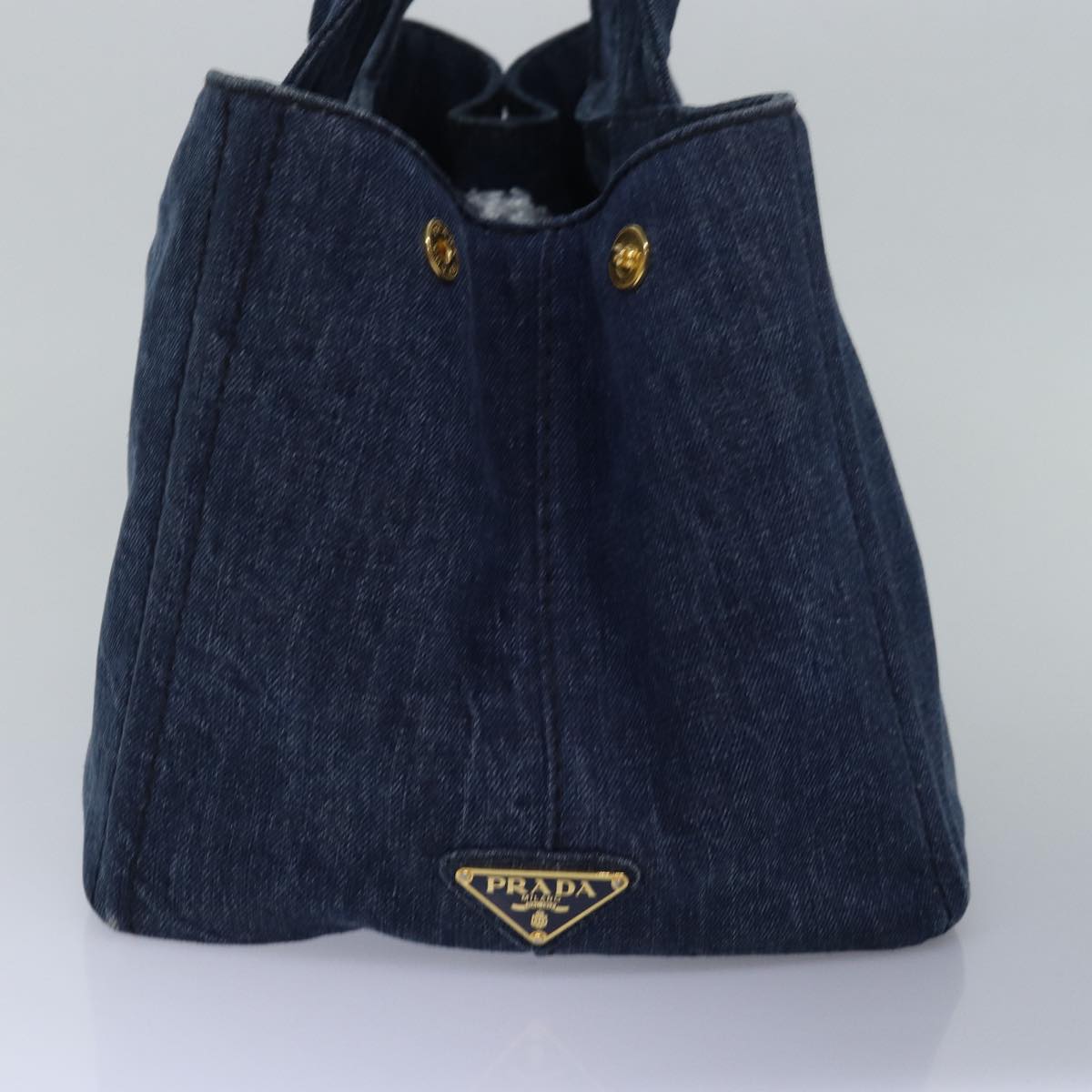 PRADA Canapa Medium Denim Handbag