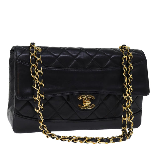 Chanel Lambskin Flap Matelasse Chain Shoulder Bag