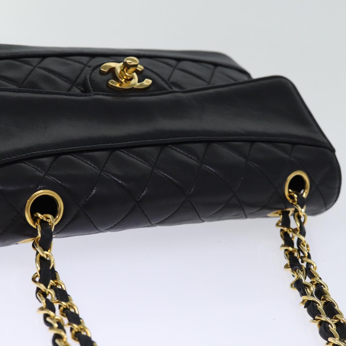 Chanel Lambskin Flap Matelasse Chain Shoulder Bag