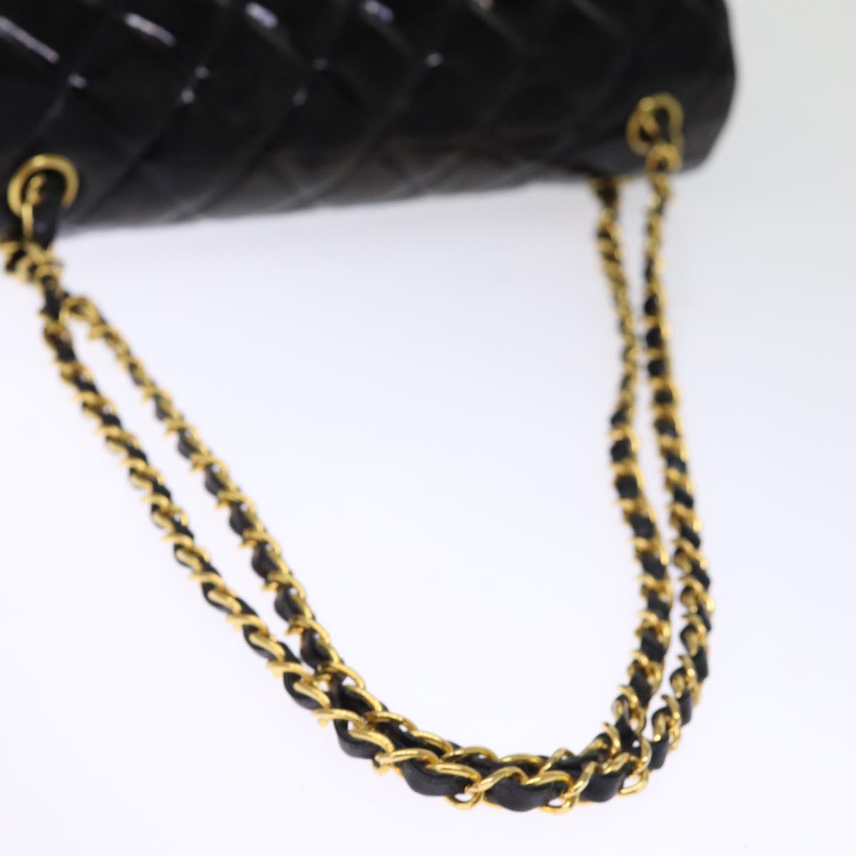 Chanel Double Sided Flap Small Black Patent