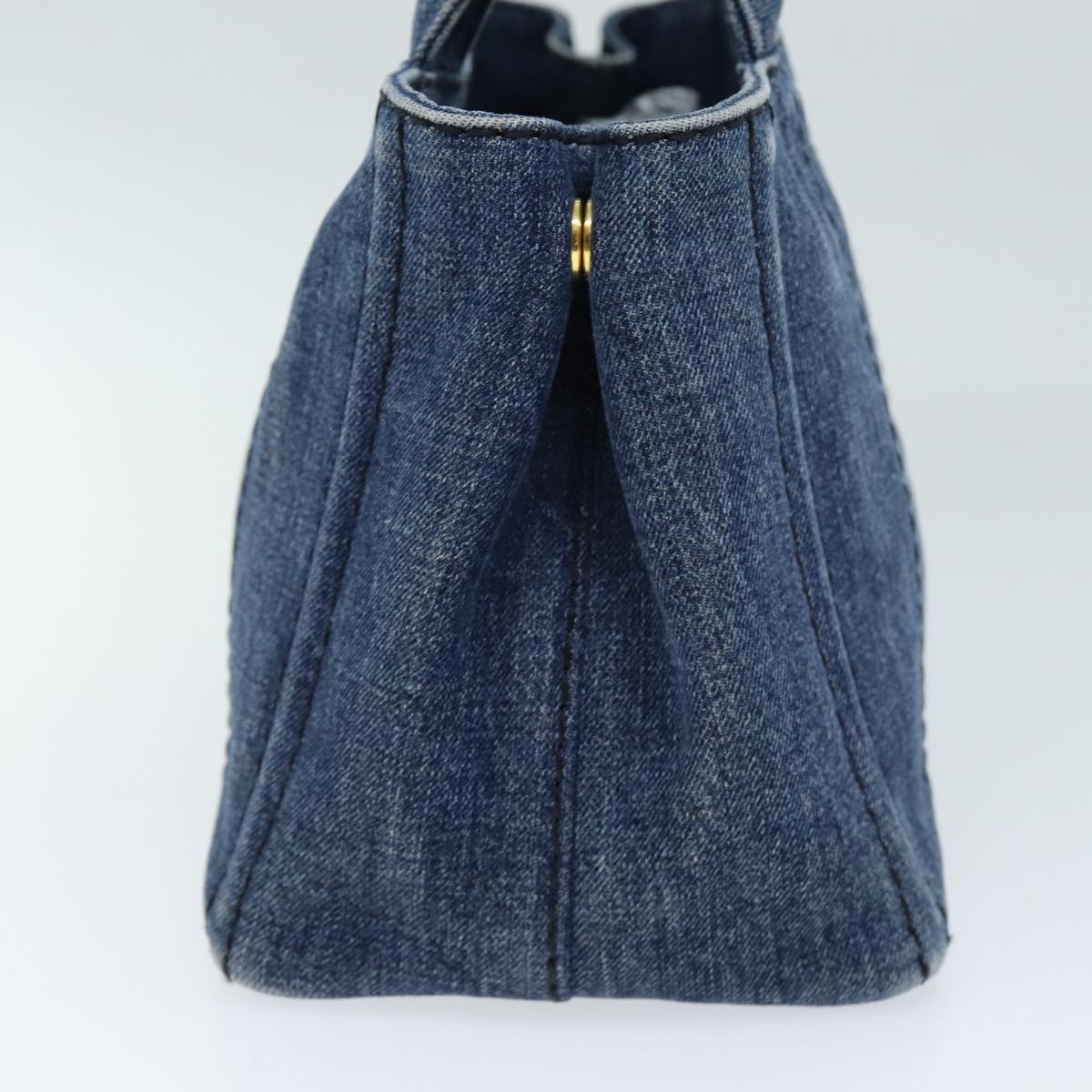 Prada Canapa liten denim handväska